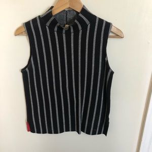 Mock neck sweater tank